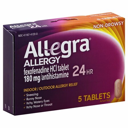 ALLEGRA 24Hr Tablets 180Mg, 5PK 565164